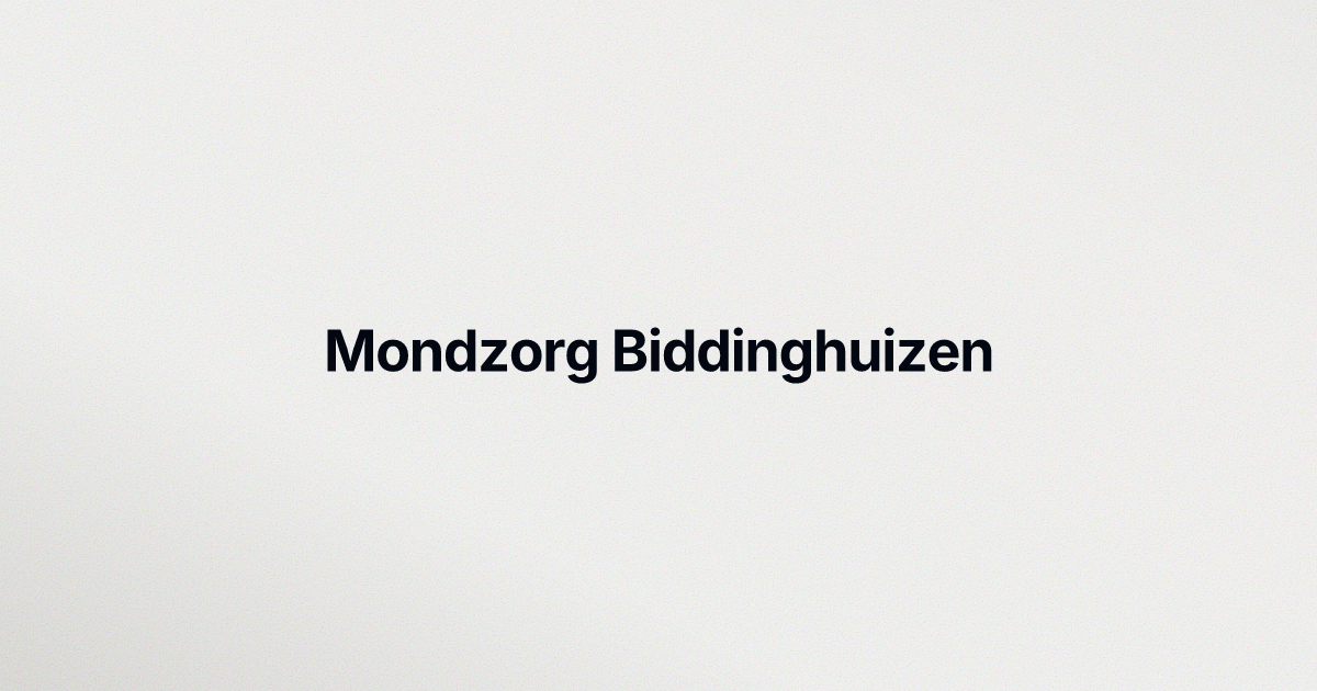 Project Mondzorg Biddinghuizen showcase